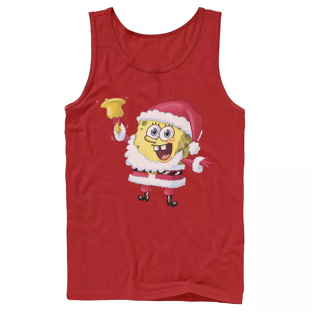 Men's Nickelodeon SpongeBob SquarePants Santa Claus Tank Top, Size: Large, Black Product Image