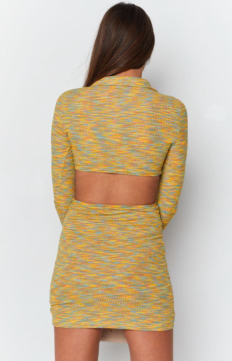 Rixie Cut Out Mini Dress Yellow Product Image