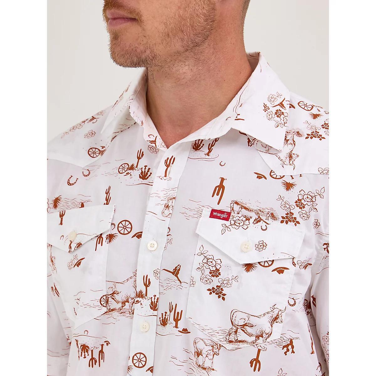 Men's Print Camp Shirt in Moonlight Cactus Product Image