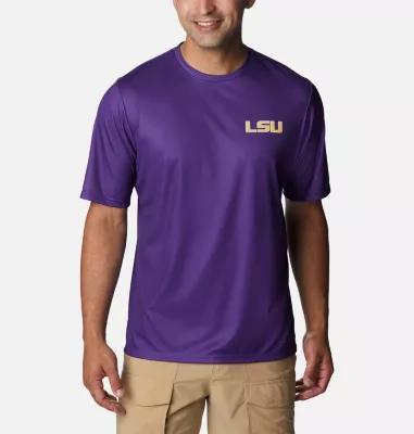 Columbia Men's Collegiate PFG Terminal Tackle Short Sleeve Shirt - LSU- Product Image