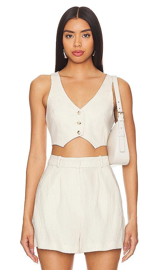 Ethan Cropped Vest Amanda Uprichard Product Image