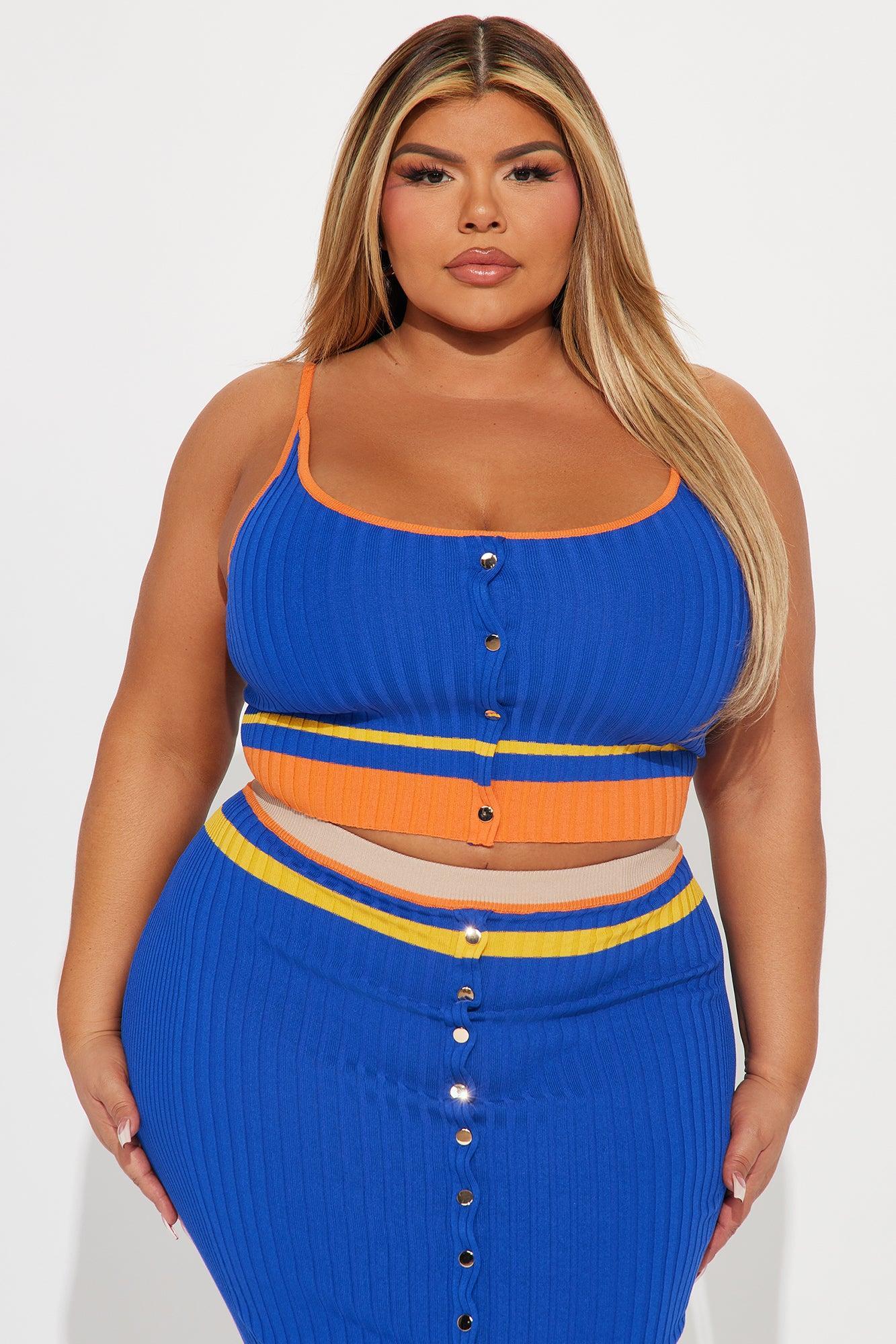 Better With Me Skirt Set - Blue/combo Product Image