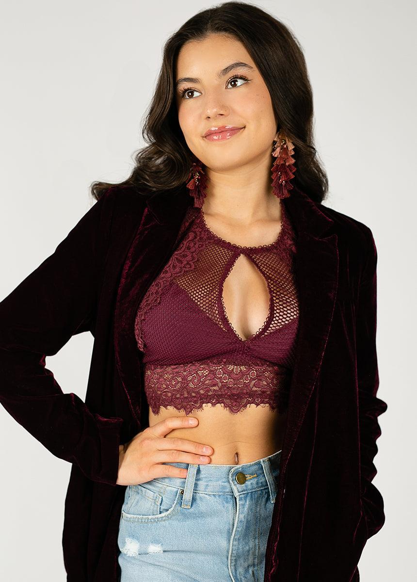 Myranda Bralette in Plum Female Product Image