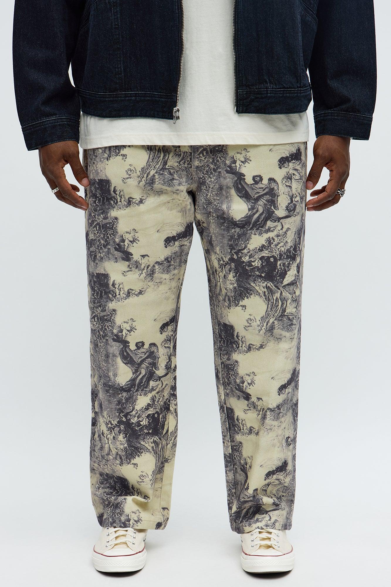 Relaxed Straight In My Era Renaissance Pants - Cream/combo Product Image