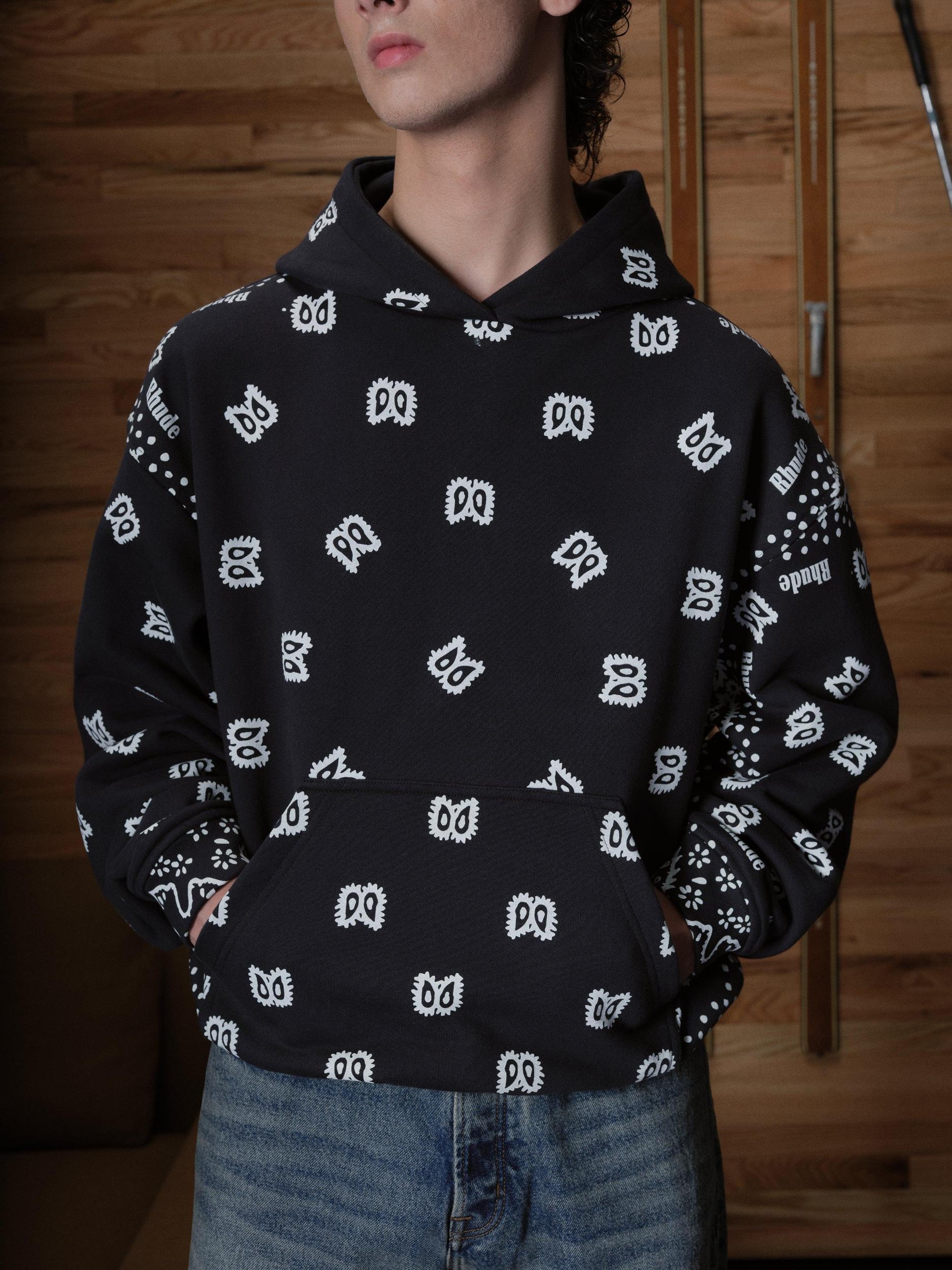 BANDANA PRINT HOODIE Male Product Image