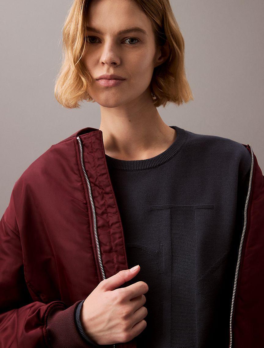 Smooth Cotton Relaxed Monogram Logo Sweater Product Image