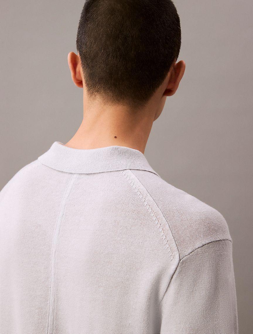 Linen Blend Polo Shirt Product Image