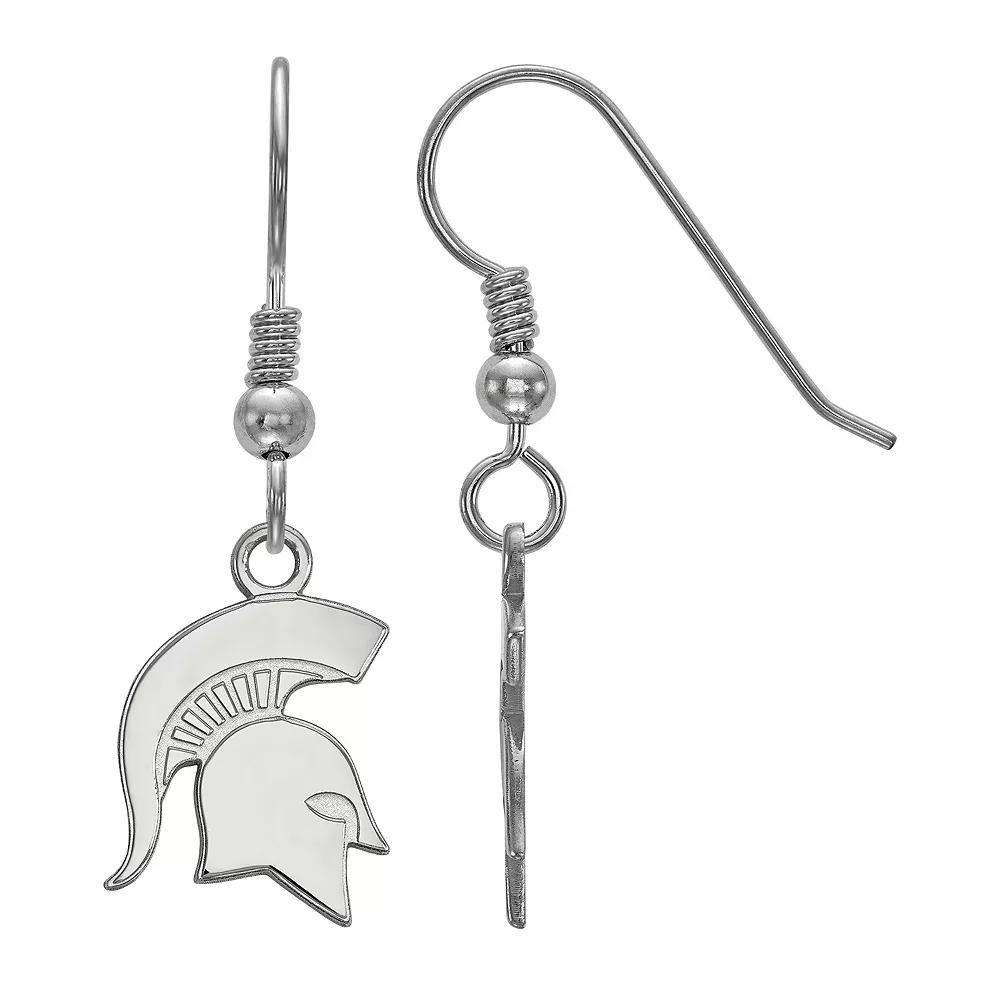 LogoArt 14K Gold Over Silver Michigan State Spartans Small Dangle Earrings, Women's, Size: 32 mm, 14k Gold Plated Product Image