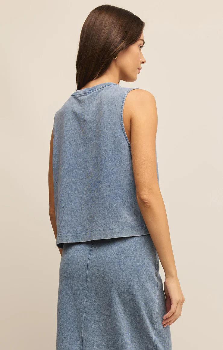 Z Supply Sloan Jersey Denim Muscle Tank Product Image
