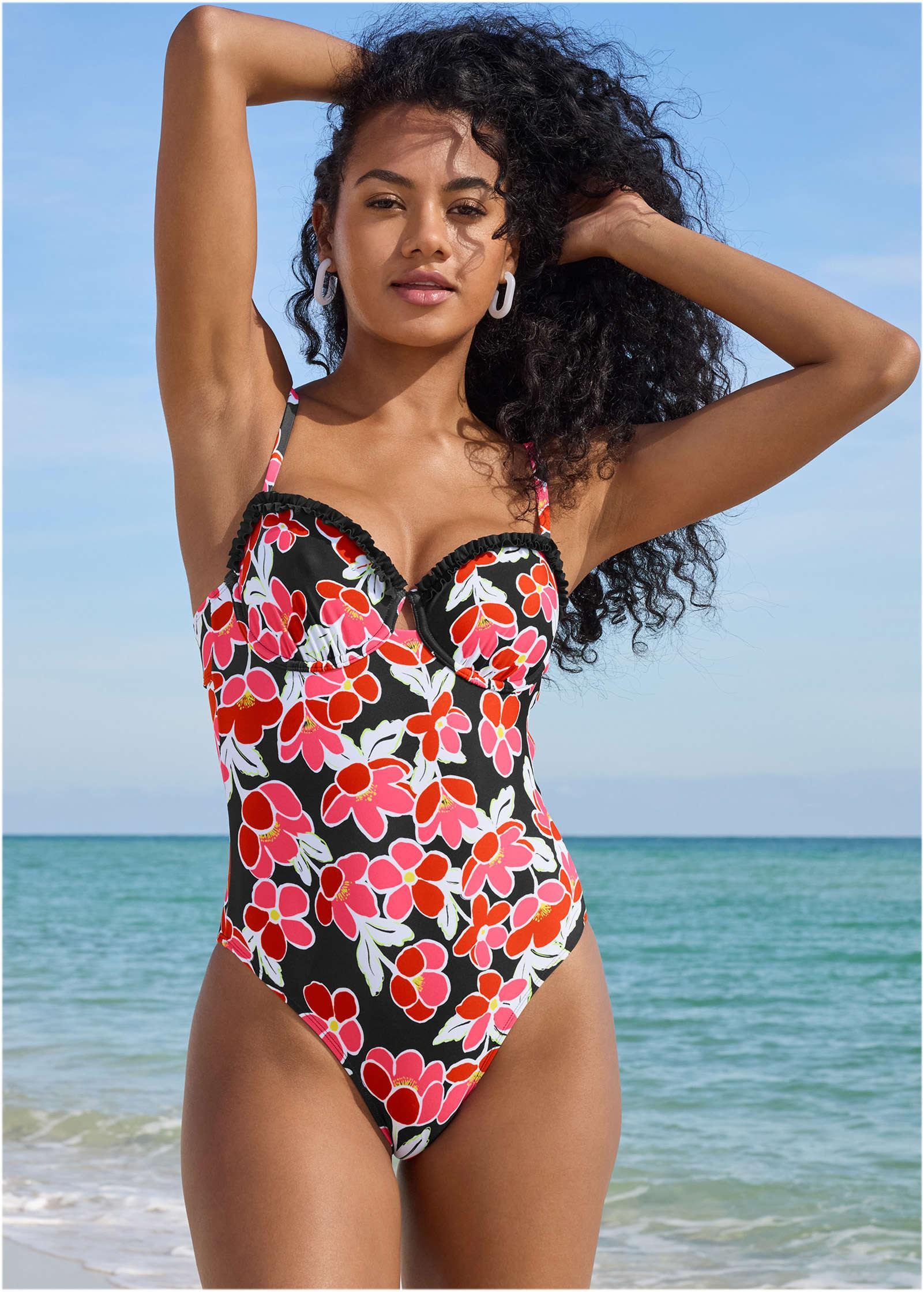 Ruffle Bermuda One-Piece - Cartoon Poppy Product Image
