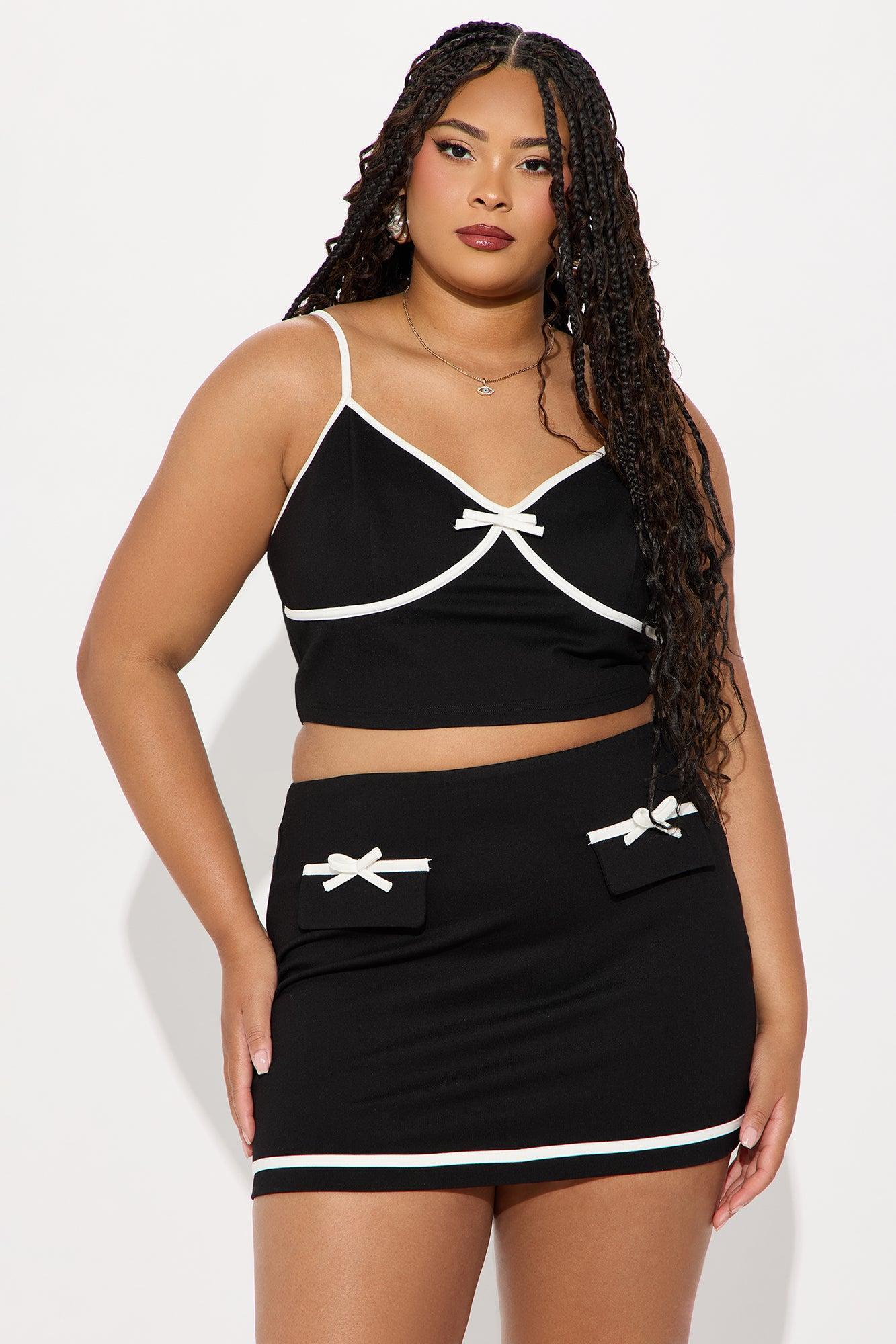 Minimalist Muse Mini Skirt Set - Black Product Image