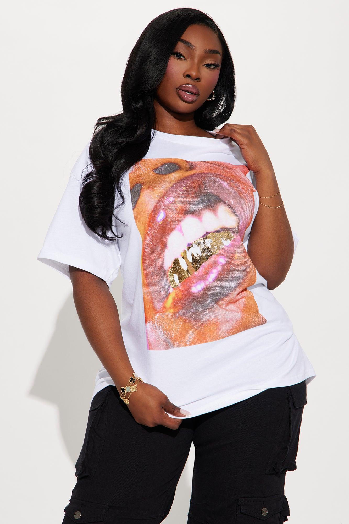 Gold Grill Glossy Tee - White Product Image
