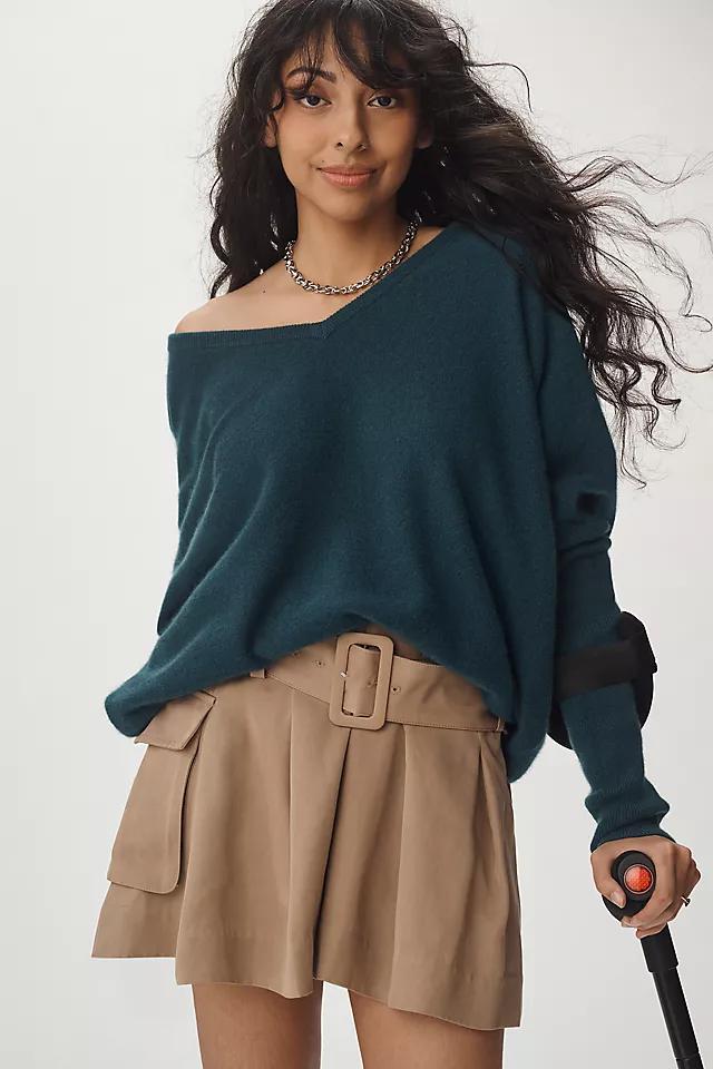 The Charley Cashmere Relaxed V-Neck Sweater Product Image