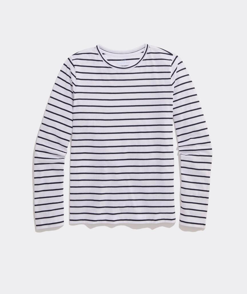Pima Cotton Long-Sleeve Crewneck Tee Product Image