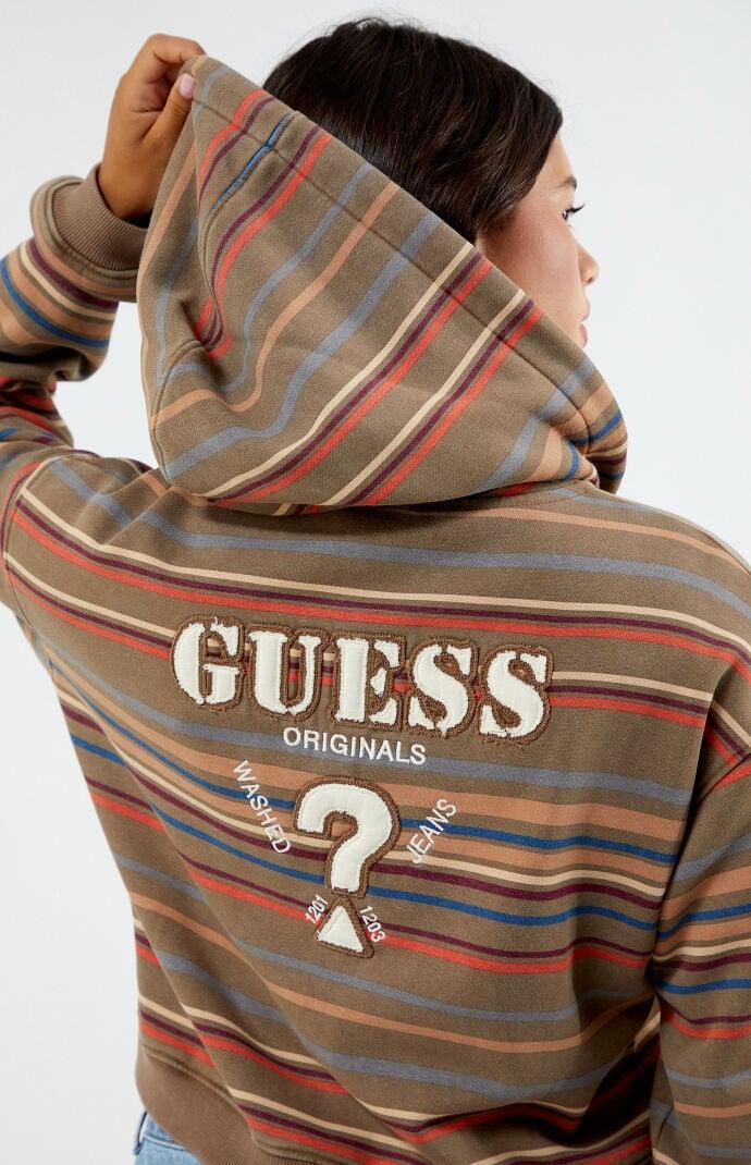 GUESS Originals Women's Striped Full Zip Hoodie Product Image