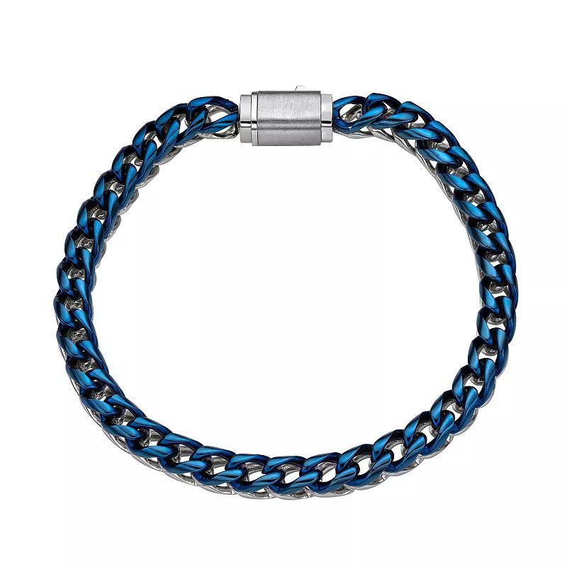 LYNX Men's Stainless Steel Foxtail Chain Bracelet, Size: 9", Two Tone Product Image
