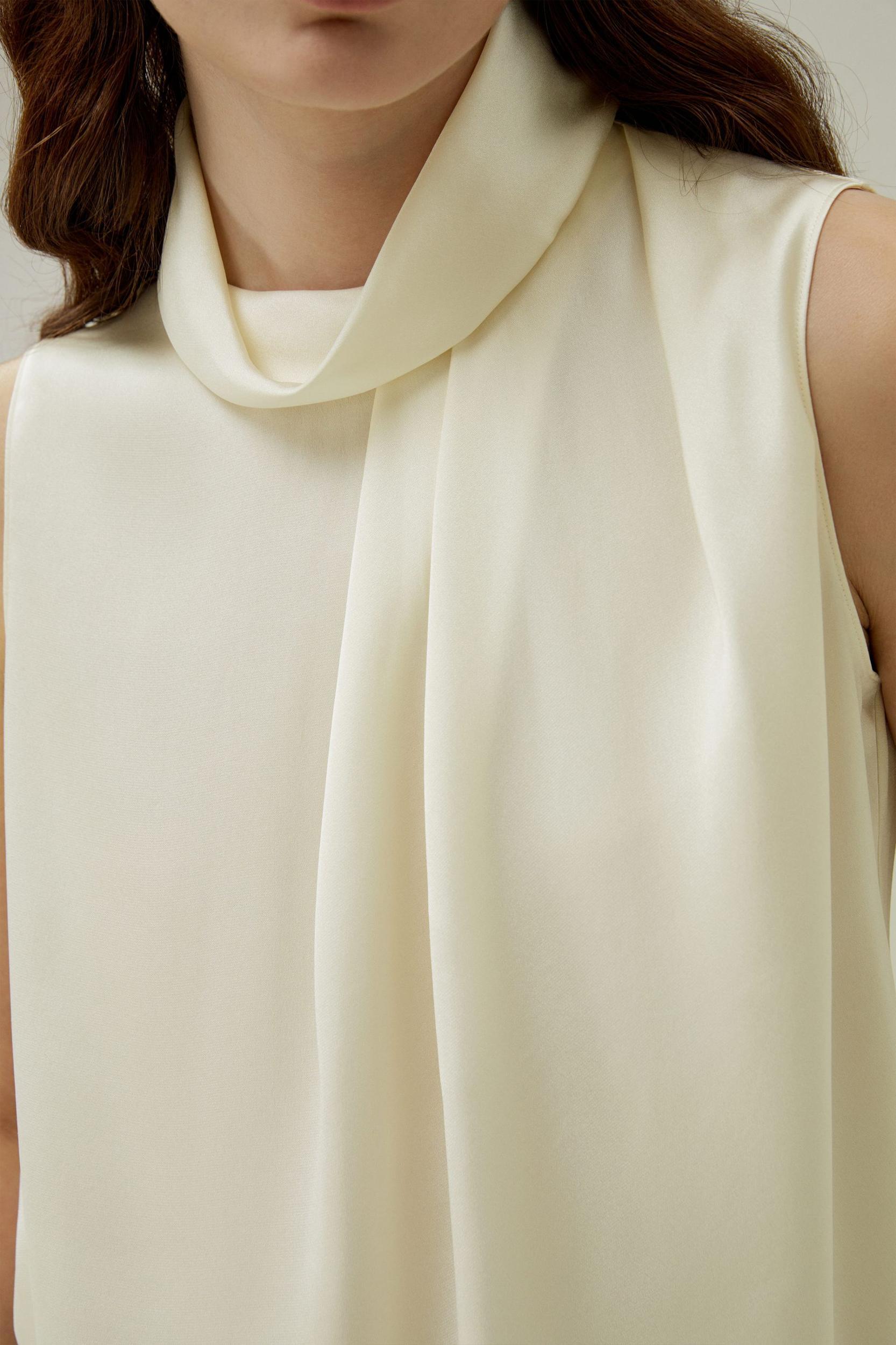 Asymmetrical Sleeveless Cowl Neck Top Product Image