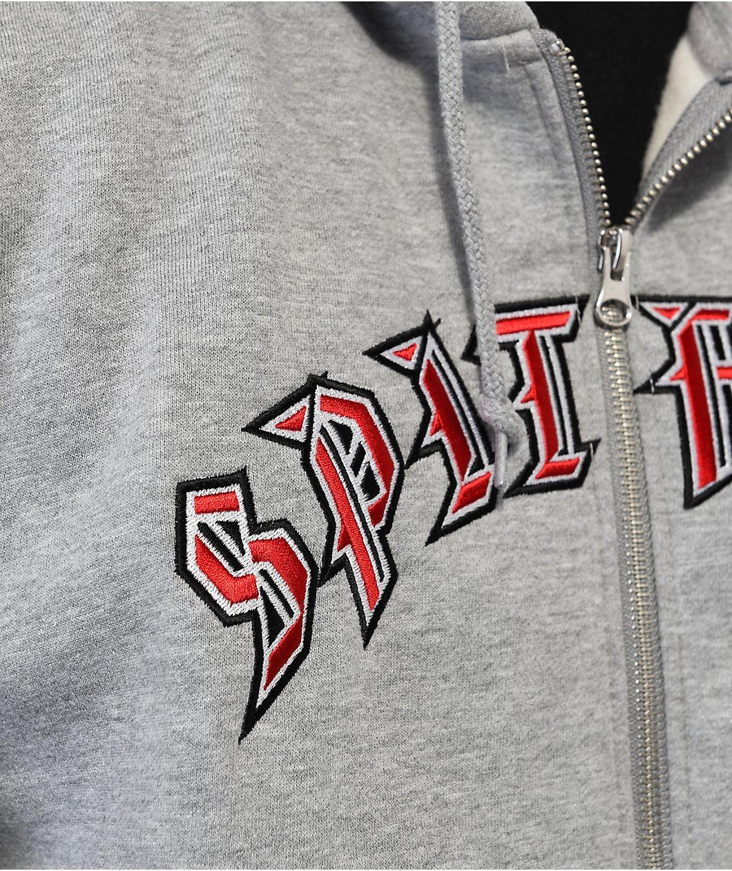 Spitfire Old E Grey Zip Hoodie Product Image