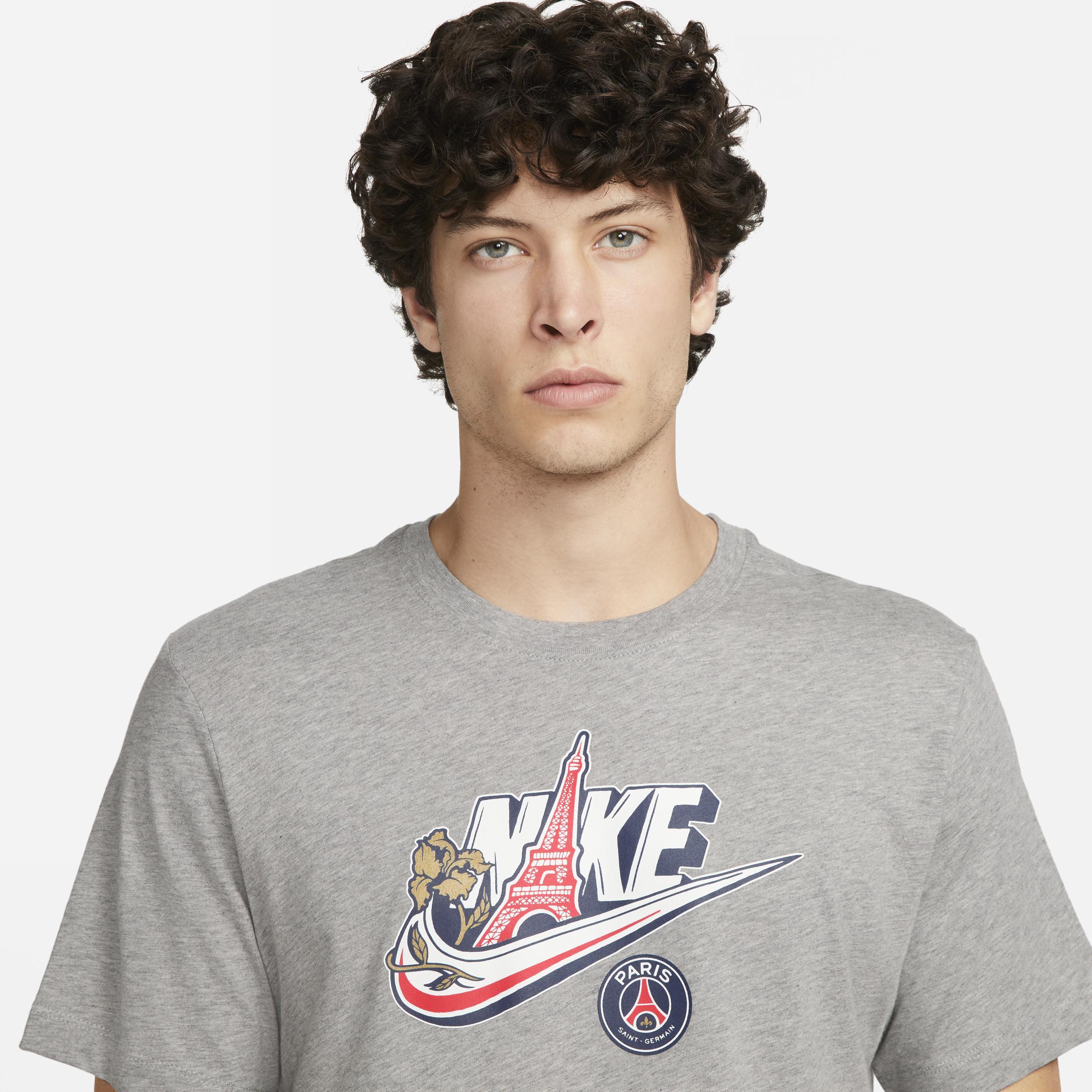 Men's Nike  Heather Gray Paris Saint-Germain Futura T-Shirt, Size: Medium, Psg Grey Product Image