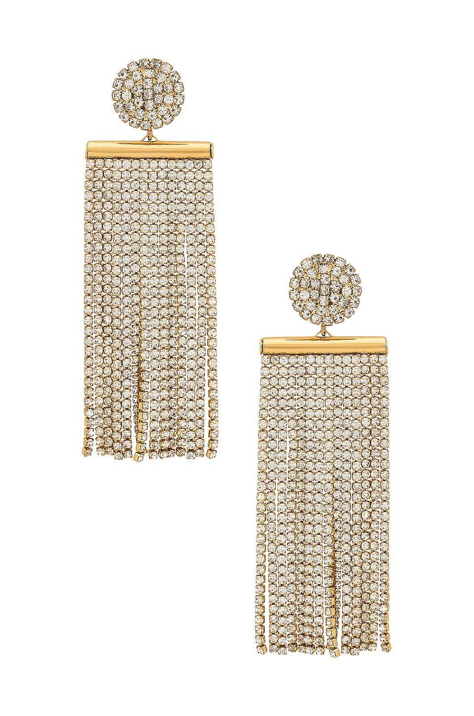 Ettika All The Movement Fringe Drop Earrings in 18K Gold Plate Product Image