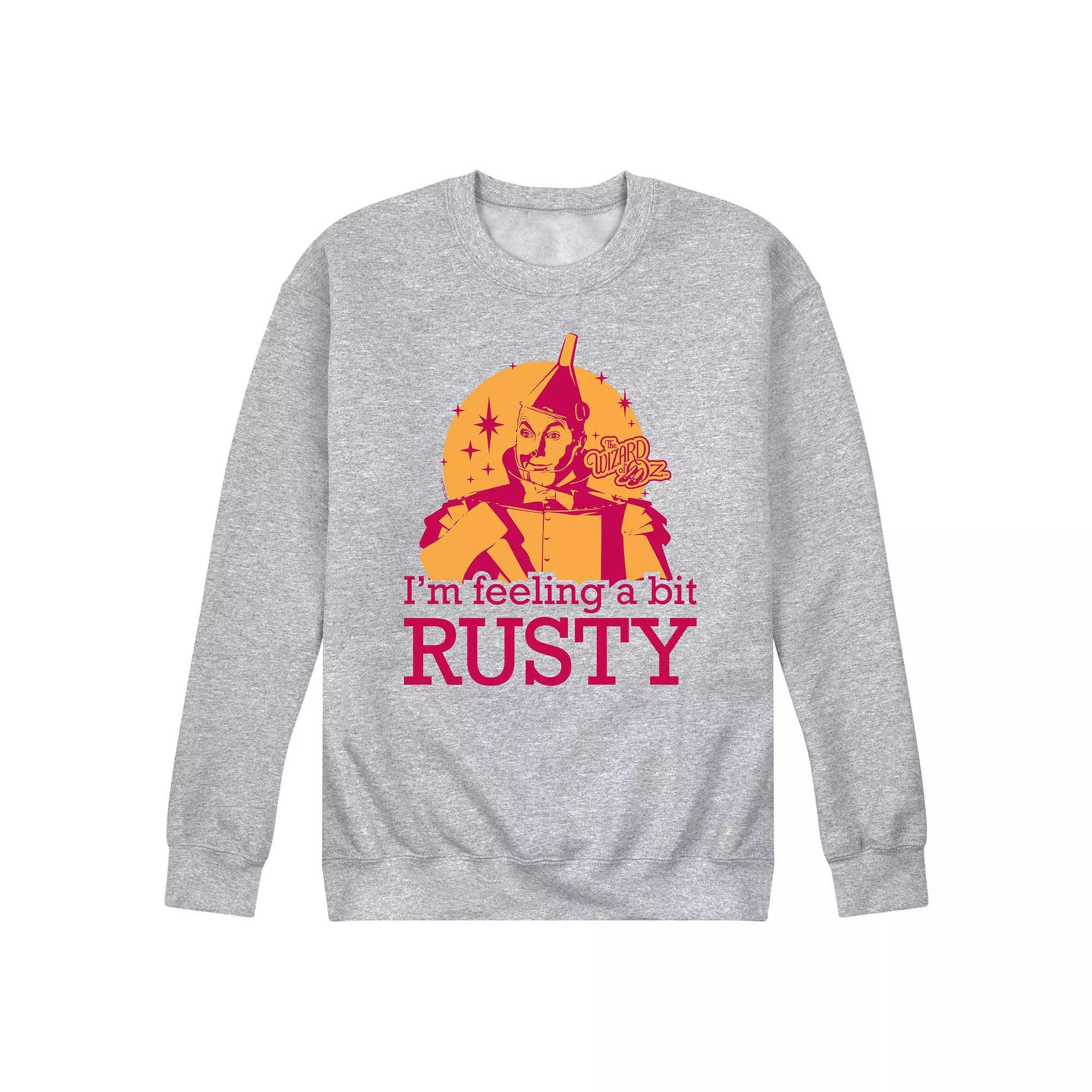 Mens Wizard Of Oz A Bit Rusty Fleece Sweatshirt Grey Gray Product Image