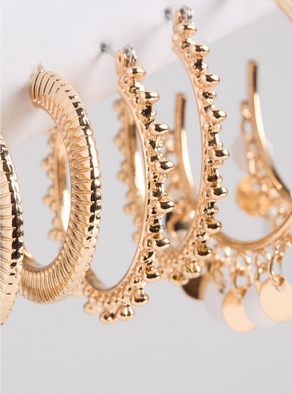 Beaded Hoop Earring Set Product Image