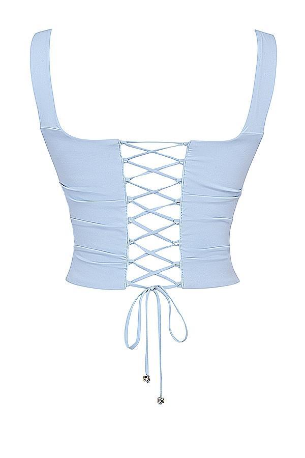 Una  soft blue corset Product Image