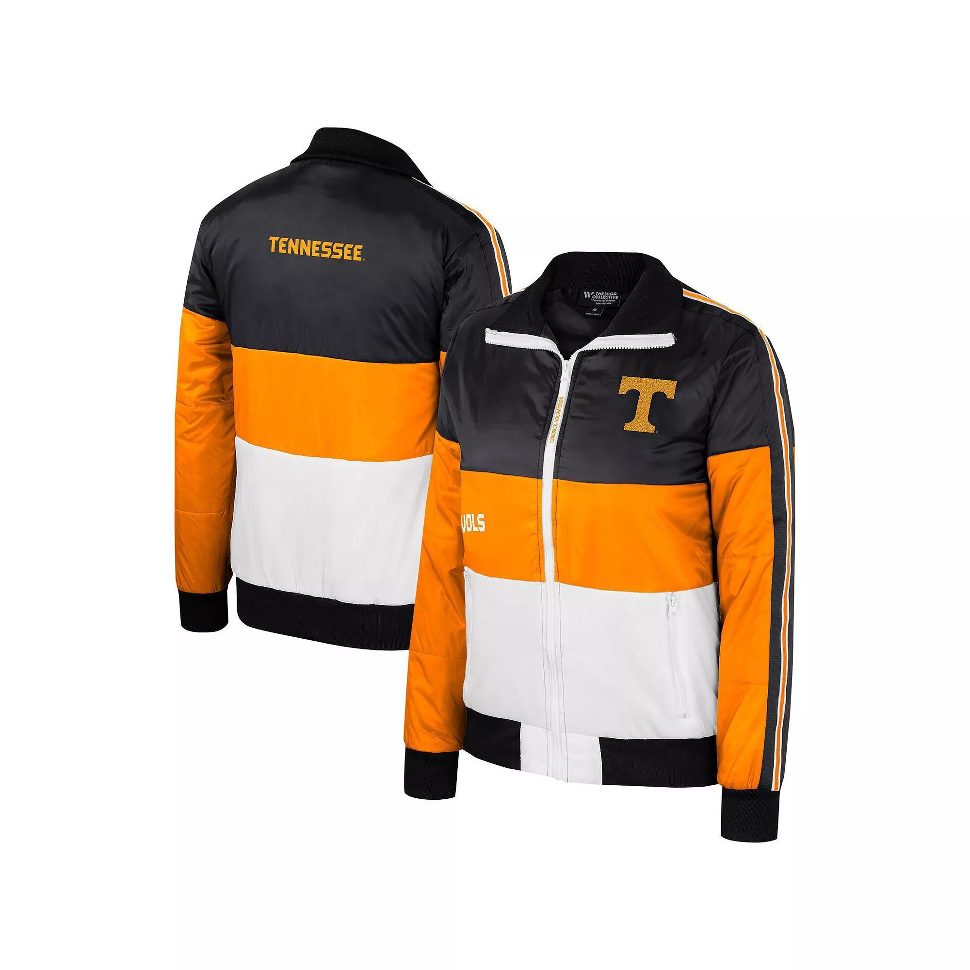 Women's The Wild Collective  Tennessee Orange Tennessee Volunteers Color-Block Puffer Full-Zip Jacket, Size: XL Product Image