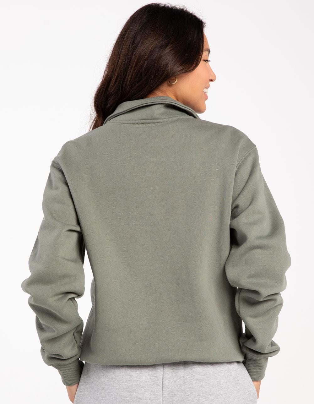 TILLYS Quarter Zip Womens Sweatshirt - BLUE Product Image