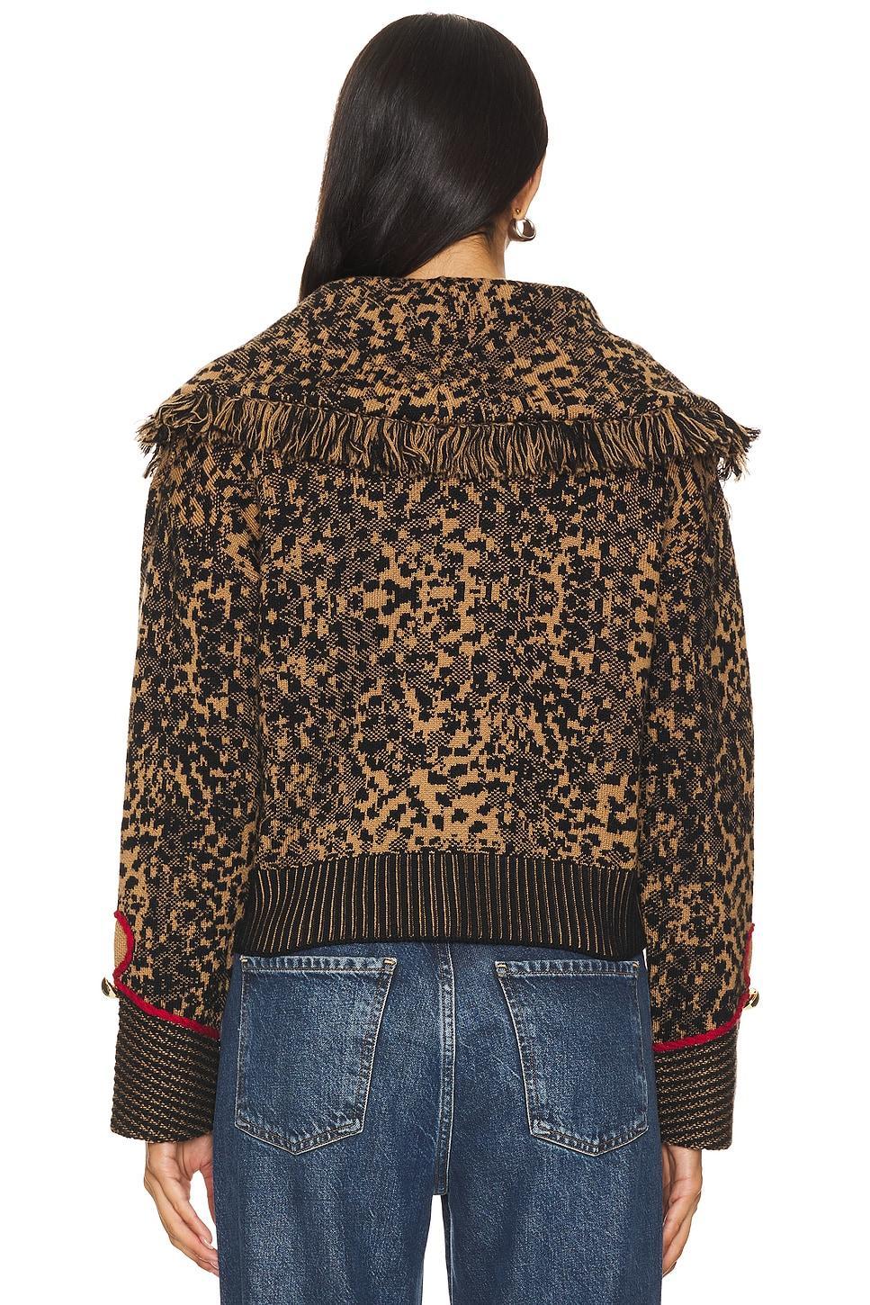 Leopard Jacquard Cardi Bomber Hayley Menzies Product Image