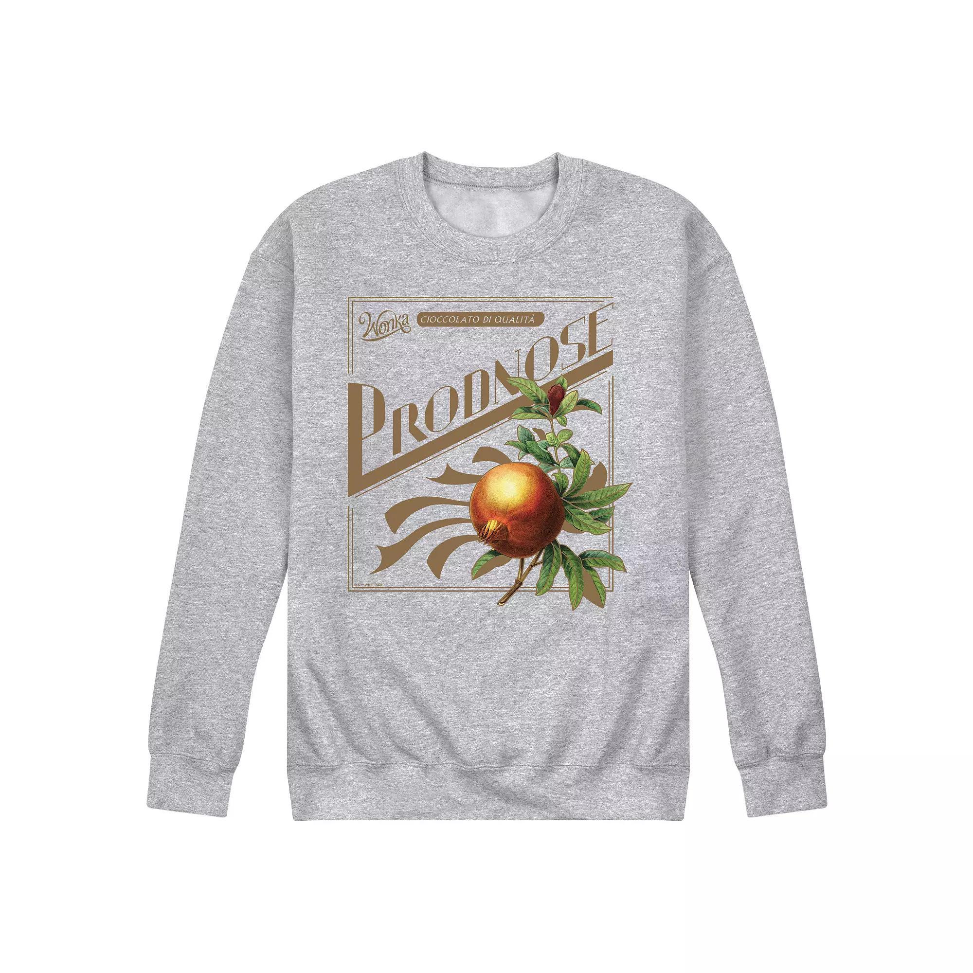 Mens Wonka Shop Logo Prodnose Fleece Sweatshirt Athletic Grey Product Image