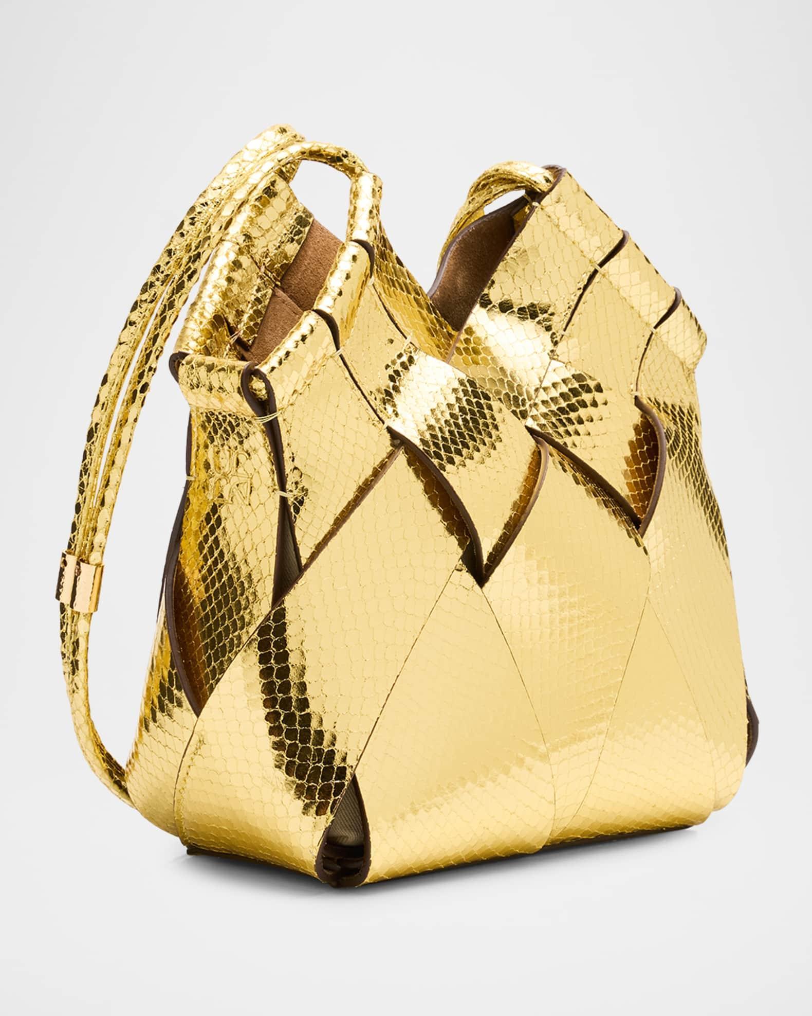 Charlotte Metallic Snake-Print Crossbody Bag Product Image