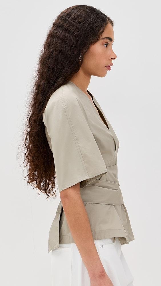 Proenza Schouler White Label Lilian Top in Brushed Poplin | Shopbop Product Image