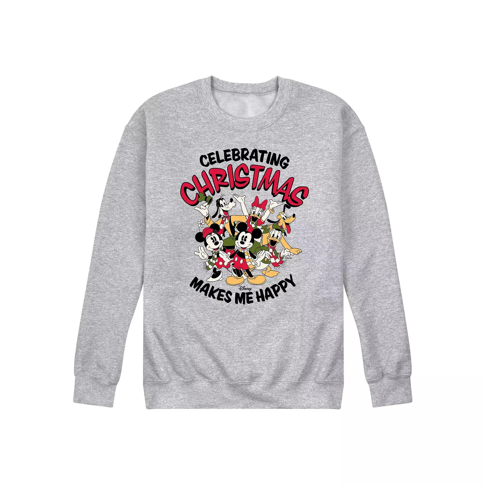 Disney's Men's Celebrating Christmas Fleece, Size: XXL, Gray Product Image