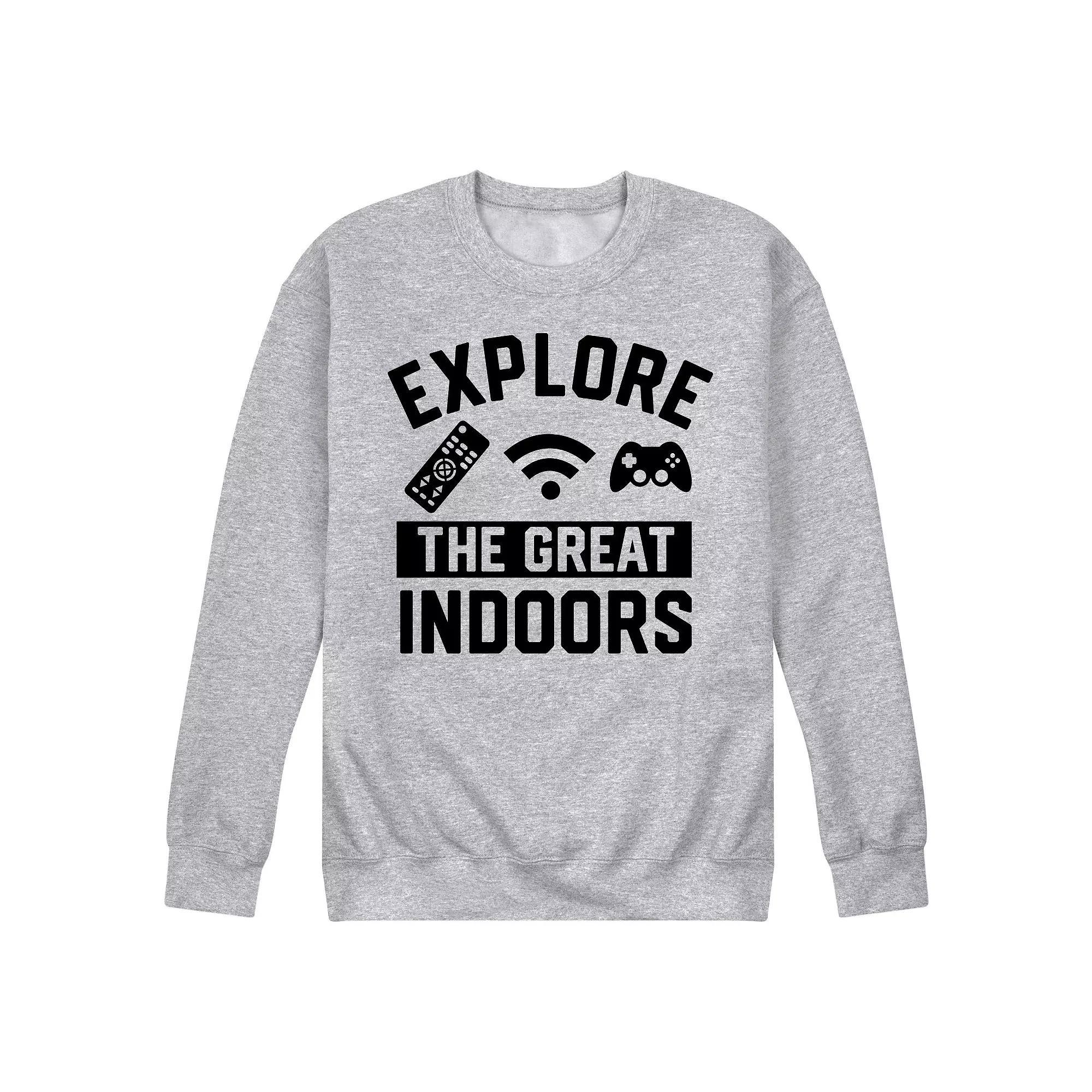 Mens The Great Indoors Fleece Sweatshirt Grey Gray Product Image