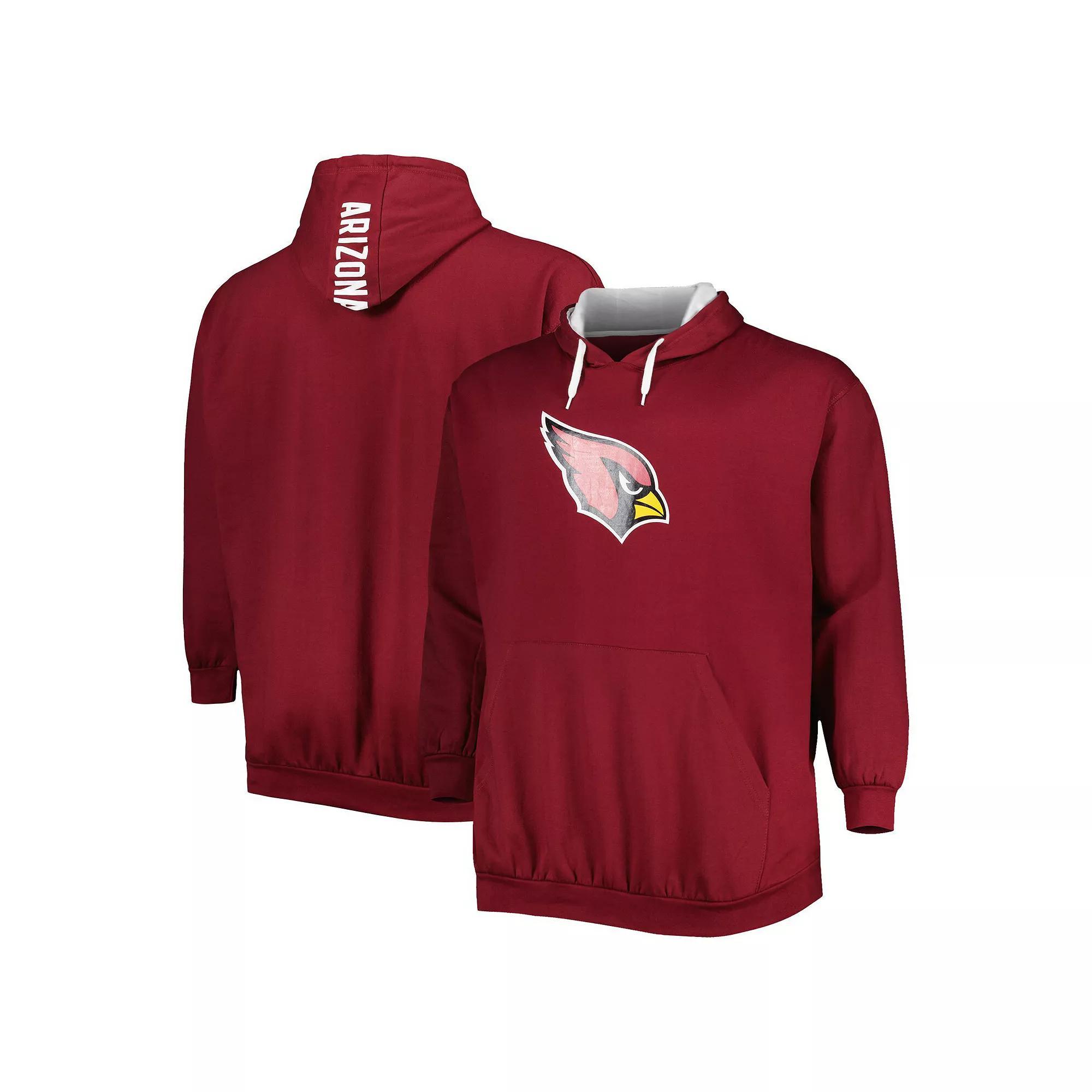 Men's Cardinal Arizona Cardinals Big & Tall Logo Pullover Hoodie, Size: XLT, Red Product Image