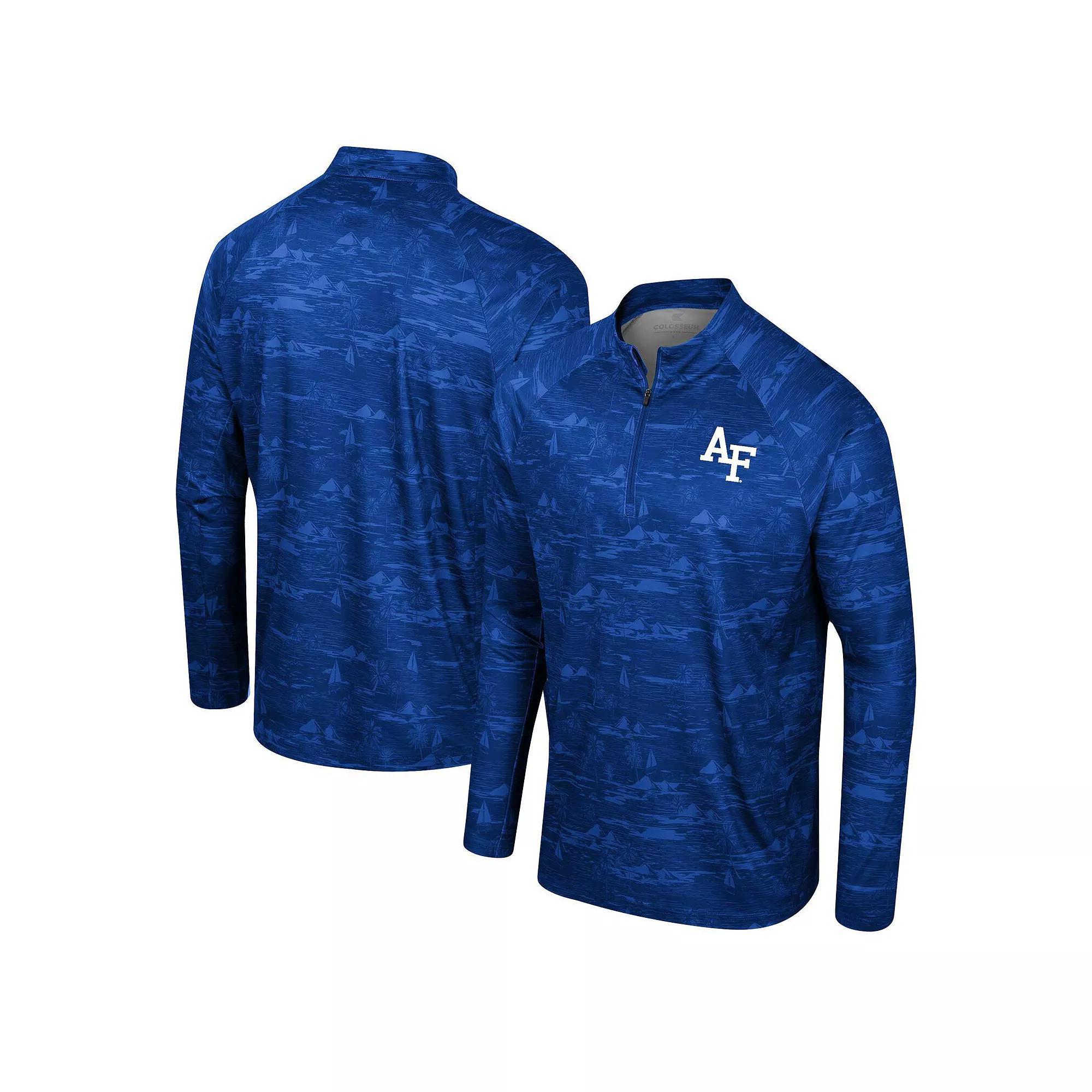 Men's Colosseum Navy Auburn Tigers Carson Raglan Quarter-Zip Jacket, Size: Medium, Blue Product Image