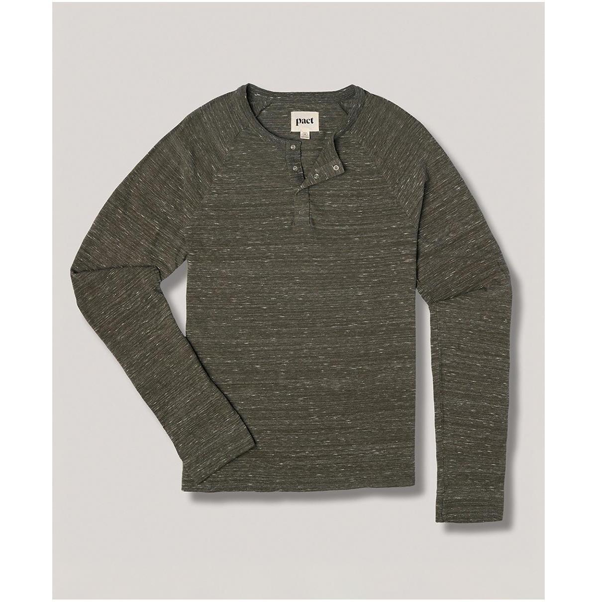 Men's Grape Leaf Melange The Mix Lightweight Long Sleeve Henley L Product Image