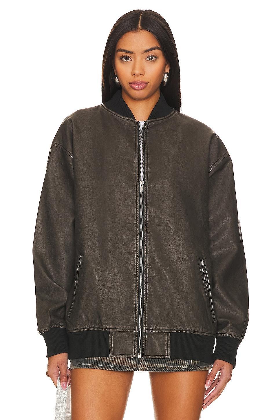 Ariel Faux Leather Bomber superdown Product Image