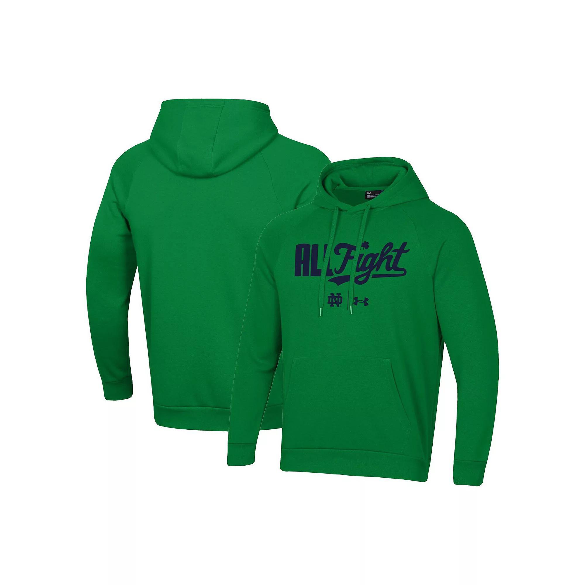 Mens Under Armour Notre Dame Fighting Irish All Fight Raglan Pullover Hoodie Product Image