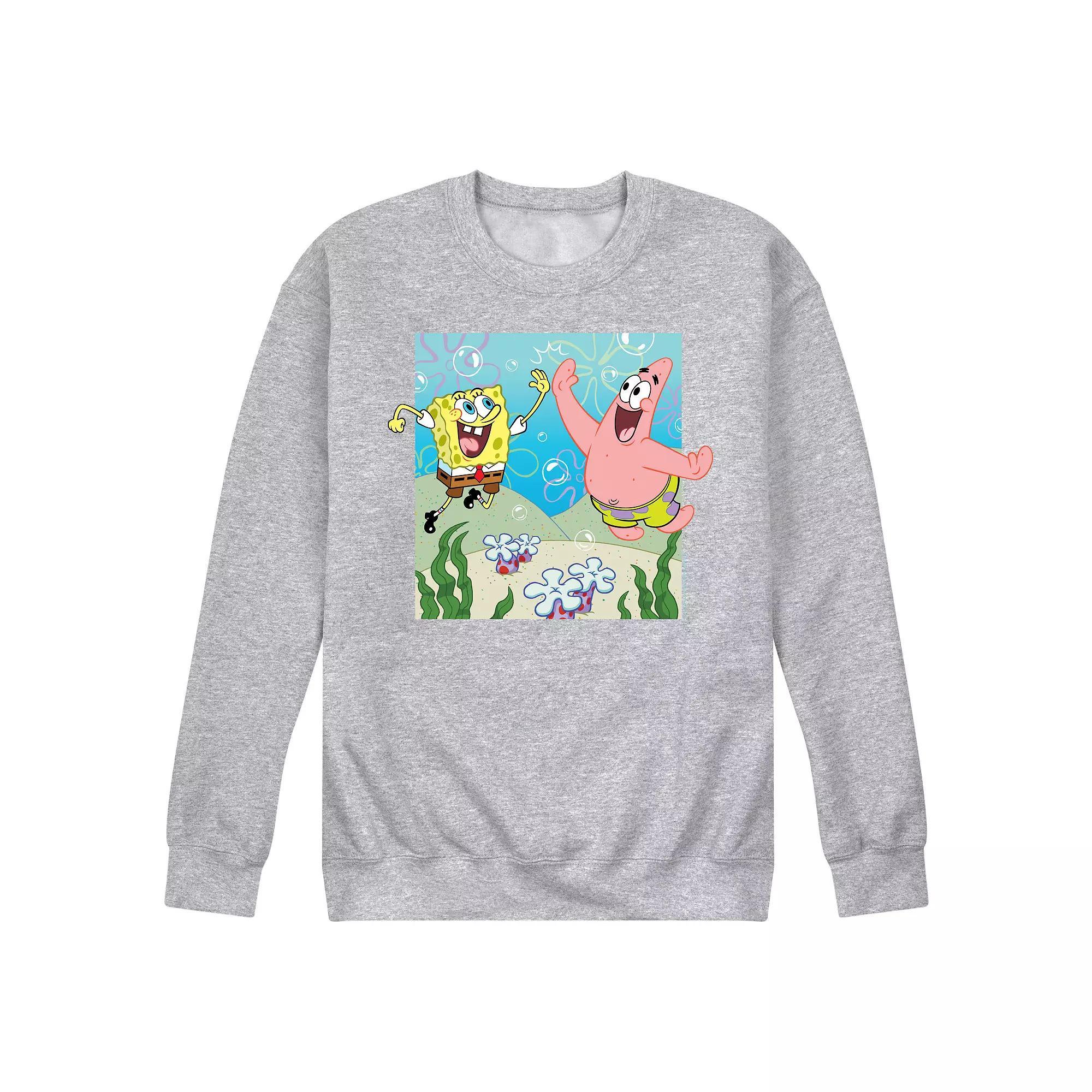 Mens Nickelodeon SpongeBob SquarePants High Five Fleece Sweatshirt Product Image