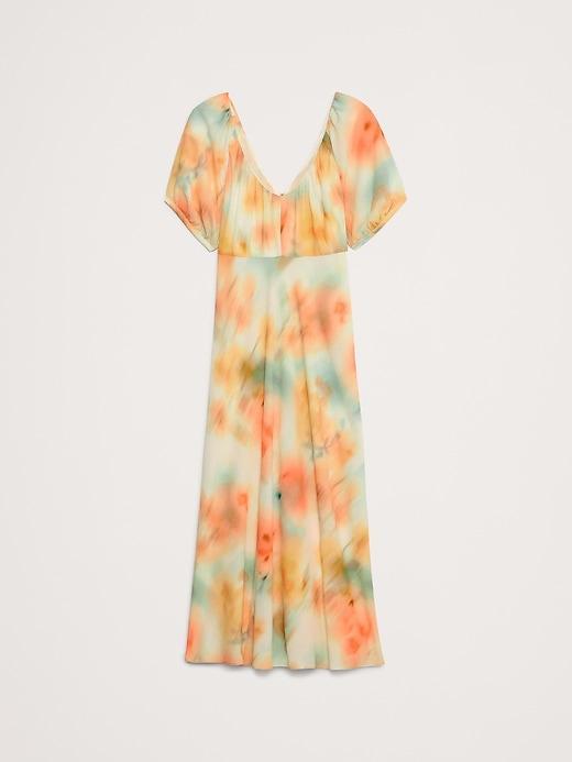Crepe V-Neck Maxi Dress Product Image