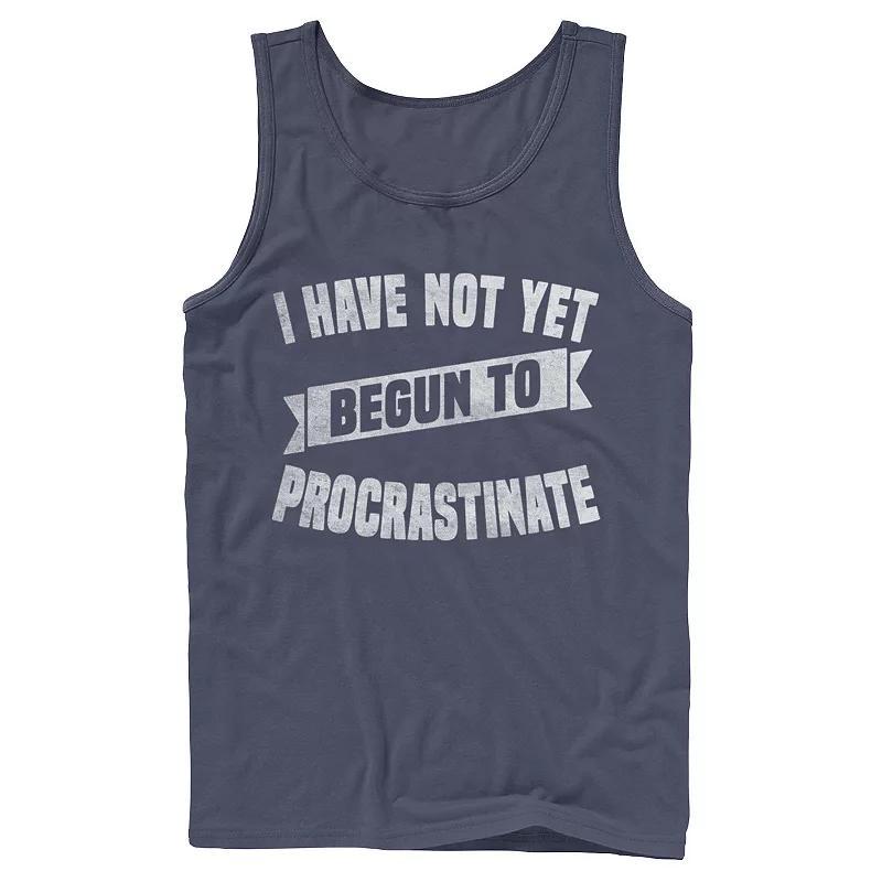 Men's I Have Not Yet Begun To Procrastinate Tank Top, Size: Large, Black Product Image