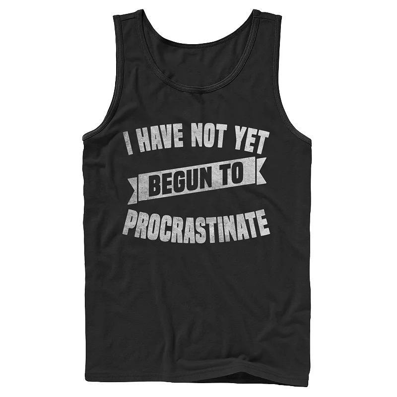 Men's I Have Not Yet Begun To Procrastinate Tank Top, Size: Large, Black Product Image
