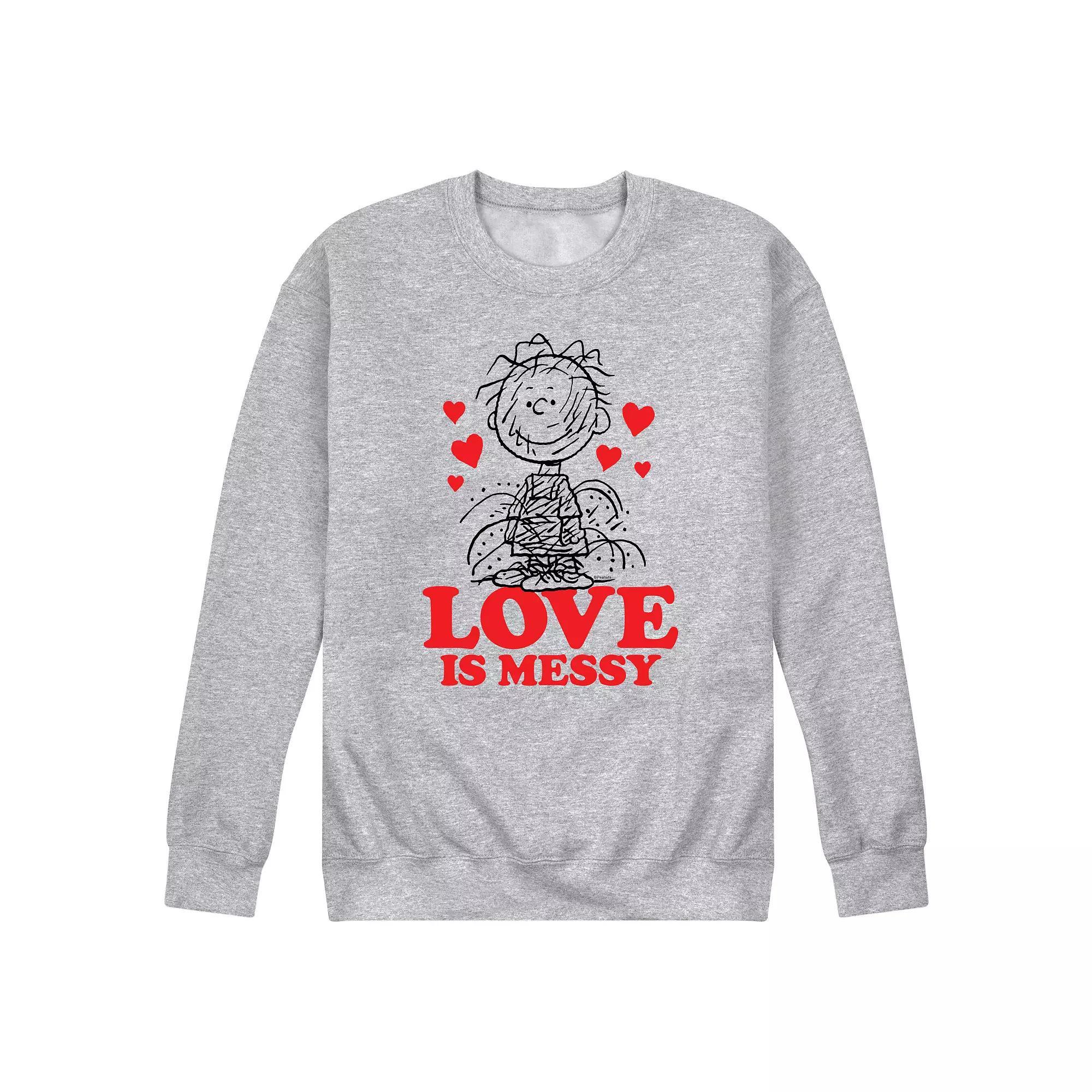 Mens Peanuts Pigpen Love Is Messy Sweatshirt Product Image