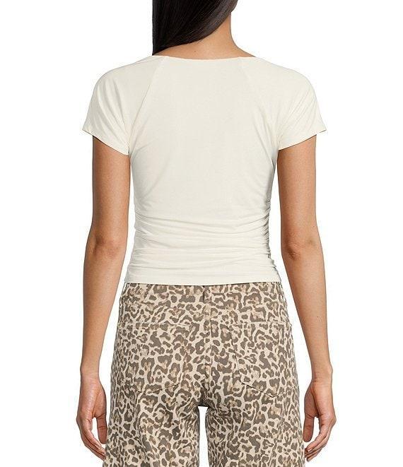 Moa Moa Square Neck Short Sleeve Top Product Image