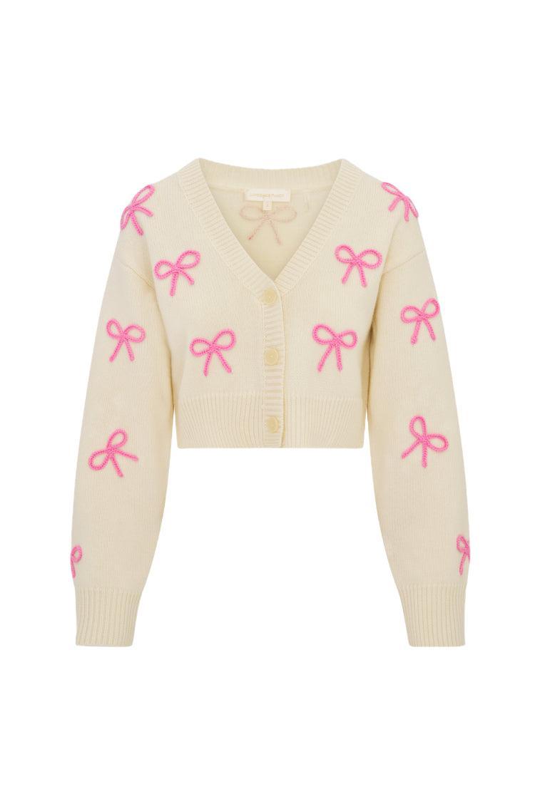 Francette Cropped Bow Cardigan Product Image