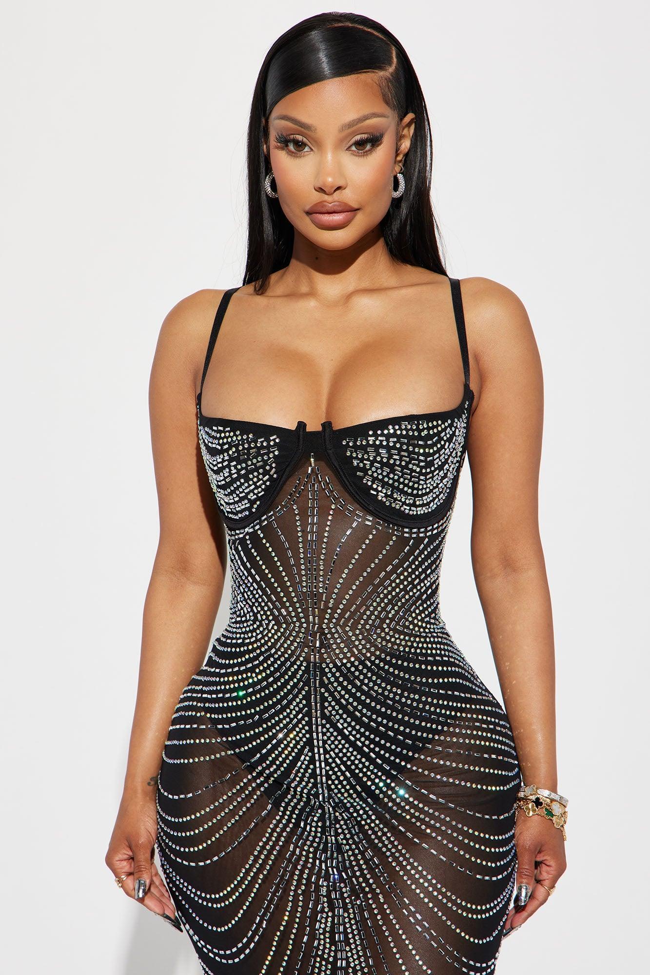 Diana Embellished Gown - Black Product Image