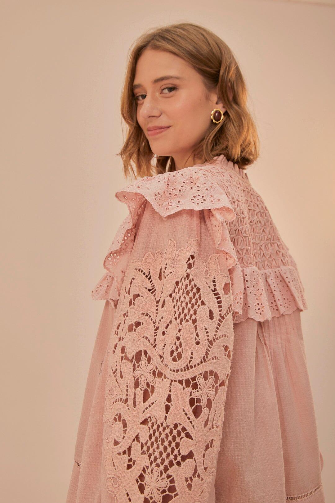 Rose Honeycomb Blouse Product Image