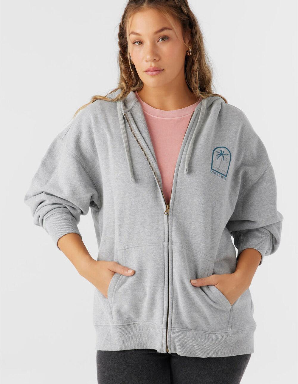 O'NEILL Byron Womens Oversized Zip-Up Hoodie - HEATHER GRAY Product Image